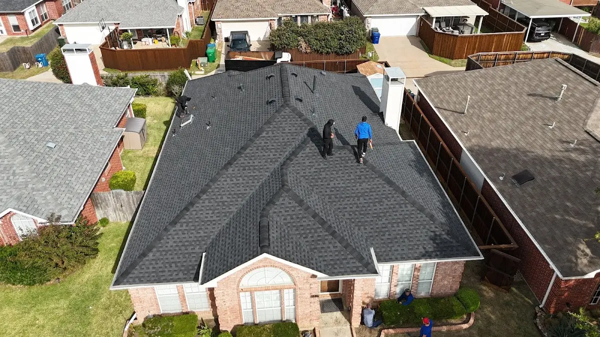 Commercial Roofing work in progress on a Fort Bragg property